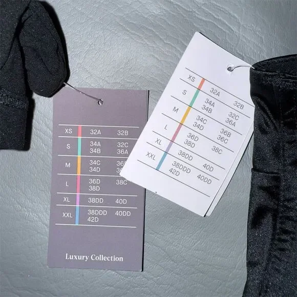 Auden Luxury‎ Collection Black Bralette Set Triangle and Bandeau Styles MED NEW - Picture 4 of 9